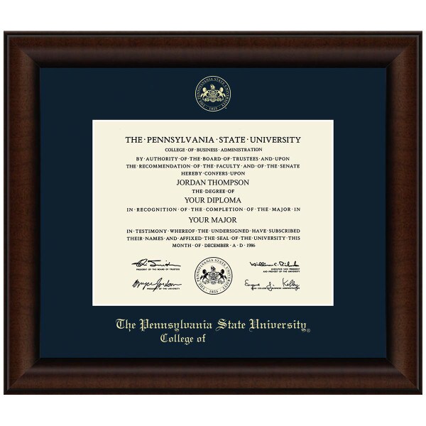 #105 College of… diploma frame Lenox (Walnut)